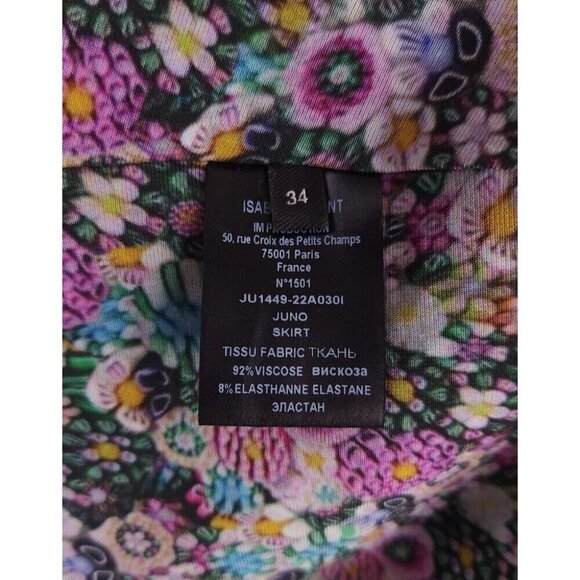 Isabel Marant Juno Fluid Mini Skirt Size 34 XS Multicolored $495 - Picture 13 of 14